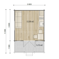 Дом из минибруса «Амур» 20.14 м² - Деревянные дома и бани
