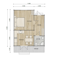 Дом из минибруса «Тобол» 41.35 м² - Деревянные дома и бани