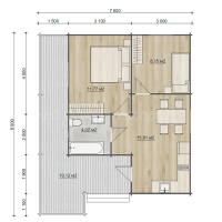 Дом из минибруса «Нева» 71.35 м² - Деревянные дома и бани