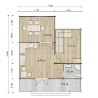 Дом из минибруса «Иртыш» 59.5 м² - Деревянные дома и бани