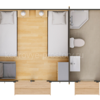 Дом из минибруса «Ортек» 15.36 м² - Деревянные дома и бани