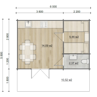 Дом из минибруса «Ангара» 34.8 м² - Деревянные дома и бани