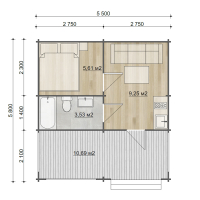Дом из минибруса «Таганай» 31.9 м² - Деревянные дома и бани