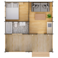 Дом из минибруса «Таганай» 31.9 м² - Деревянные дома и бани